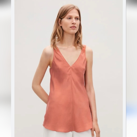 COS Tops - COS Strappy Silk Top In Coral Size Small